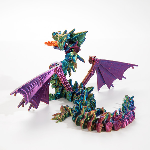 3D printed Dragon Mech Spitfire Dragon Flying Dragon -malli H-L