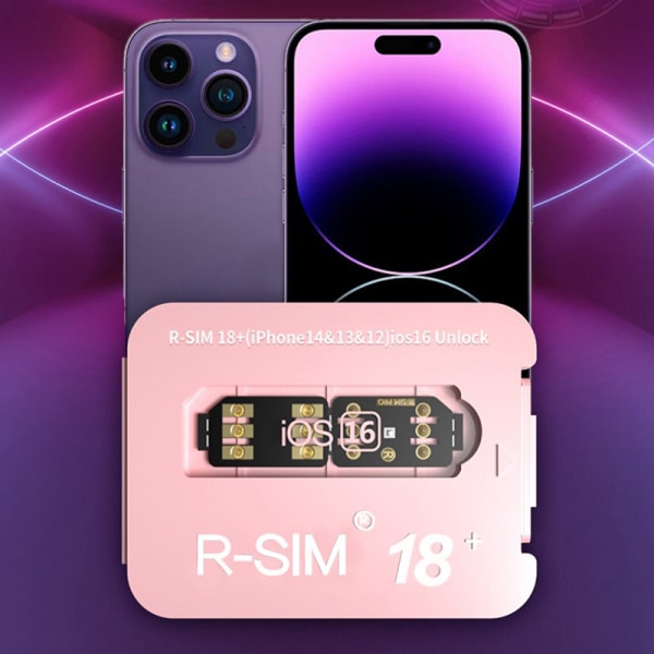 R-SIM18+ Dual-Chip CPU-opplåsingskort for IPhone14~6-serien iOS