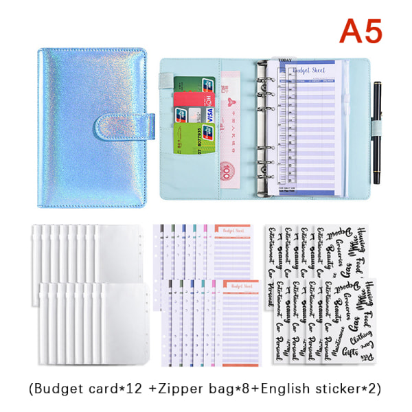A6 læder budget bindemiddel Notesbog Dagbog kuverter A5