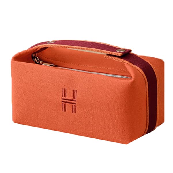 Kosmetisk väska Vattentät Canvas Makeup Pouch Mode Organizer Orange