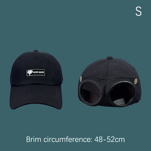 Glasögonkeps för män Solglasögon Cap Wild cap Black S