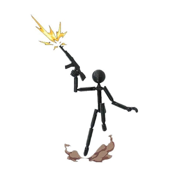 Multi-ed Multi Stickman Legetøj Bevægelig 3D Printet Mannequin Figur White