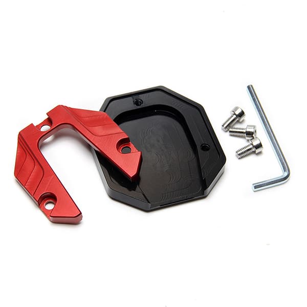 Scooter Motorcykel Cykel Kickstand Extender Fod Side Stand Black