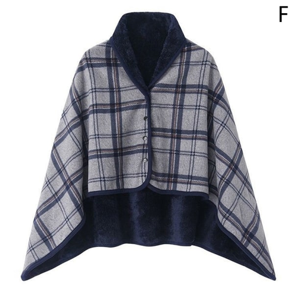 Bærbart plaid fleece tæppe Vintervarme kaster tykke tæppe Gray