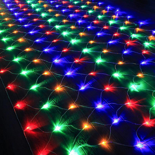 LED Net Gardin Mesh String Light Christmas Outdoor Light Multicolor