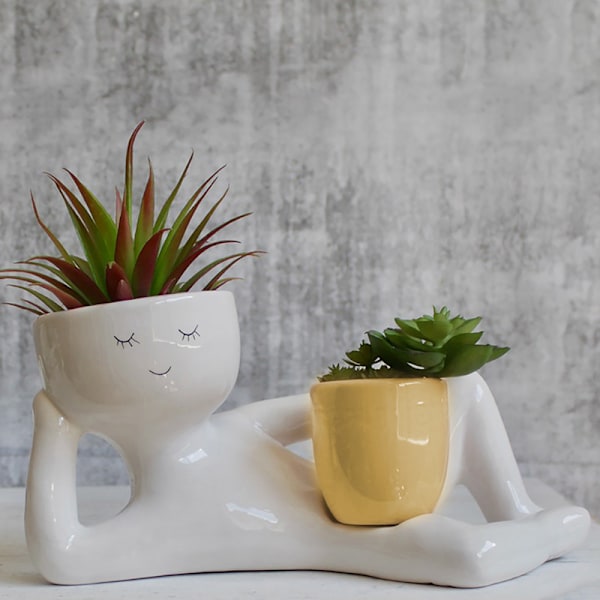 Lazy Guy er Pots til indendørs s harpiksblomster one size