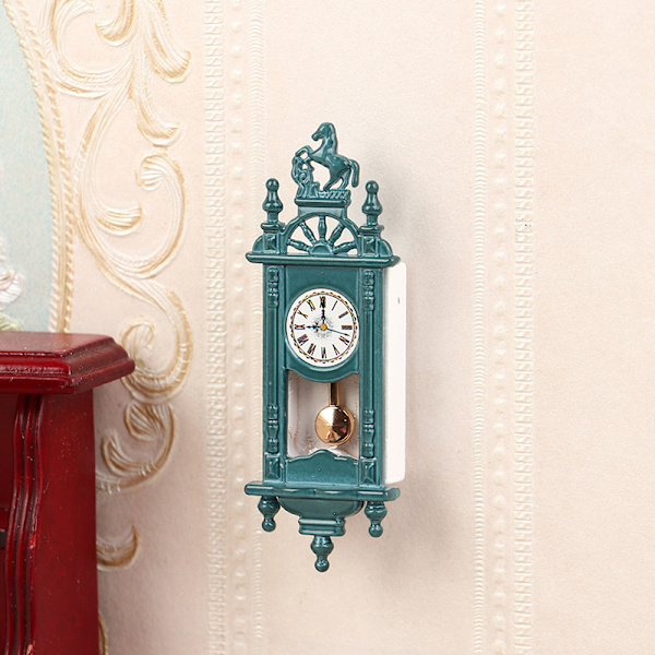DollHouse Scene Props Roman Clock Living Pendant Clock Silver