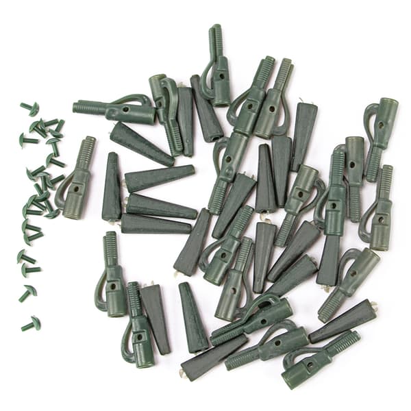 50Sets Mini Lead Clips & Tail Kumit Kartiokarppikalastusvälineet 50pcs