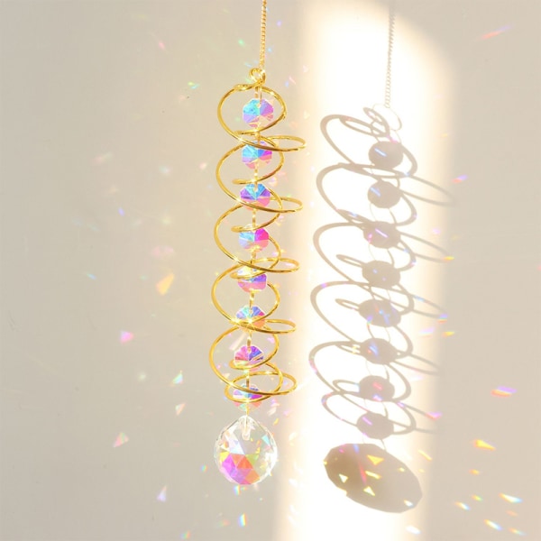 Sun Catcher Wind Spinner Double Spiral Tail Wind Spinner C