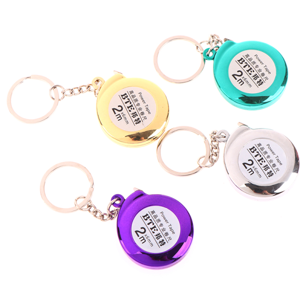 Mininyckelring Måttband 2m Mått Liten stållinjal Purple