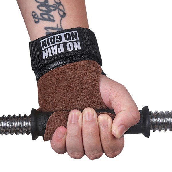 Anti-slip håndleddsbeskyttelsesutstyr Palm Pull Grip Strap brown