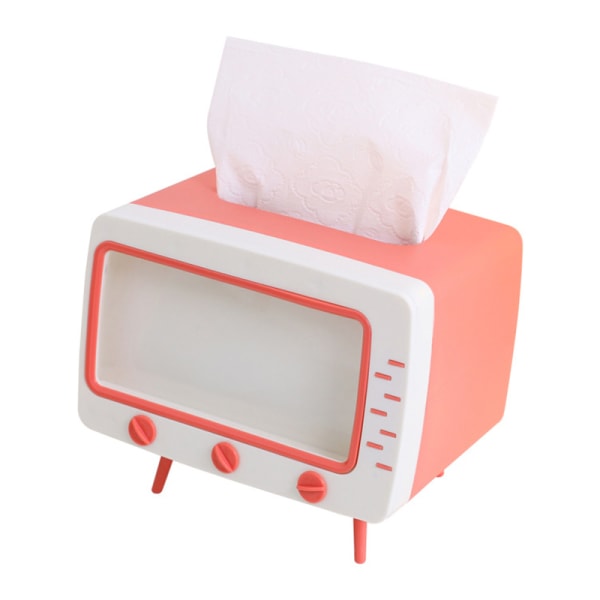 e Multifunktion Tissue Box Holder Tv Tissue Box Case Pink With stickers