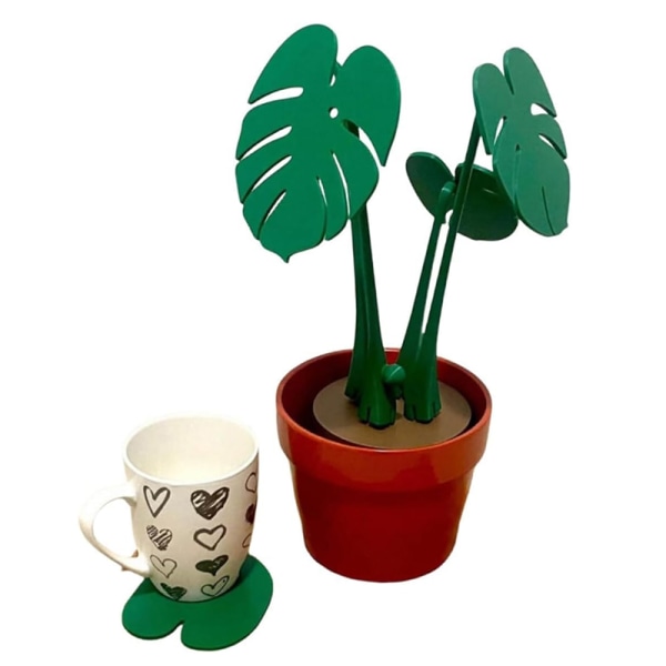 Monstera Coaster Ornament Kunstig