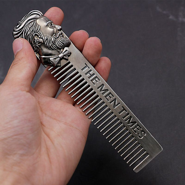 1 Stk Gentelman Barber Styling Metal Kam Værktøj Rustfrit Stål