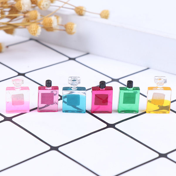 6 flasker 1:12 skala dukkehus miniature møbler parfume deco