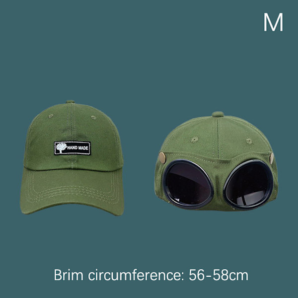 Glasögonkeps för män Solglasögon Cap Wild cap Green M