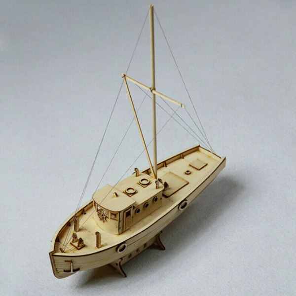 1:30 Skibsmonteringsmodel Træsejlbåd DIY træsæt legetøj