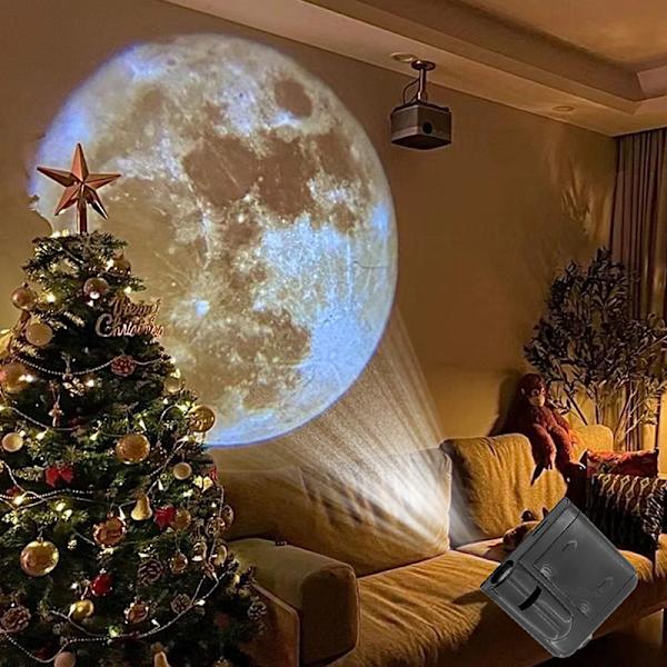 Moon Galaxy projektionslampa Creative Atmosphere Night Light with 16cards