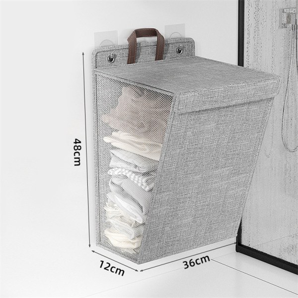 Sammenfoldelig vasketøjskurv til snavset tøj til husholdningsbrug 48X36X12cm