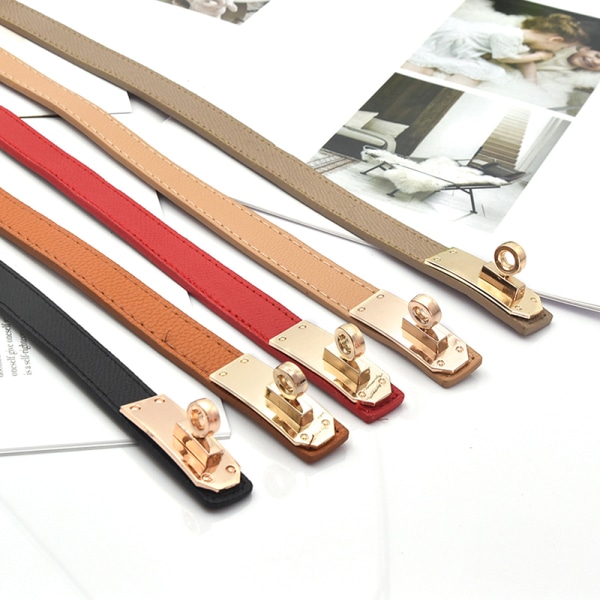 Lakkskinnbelte for kvinner Fine belter Golden Lock A3