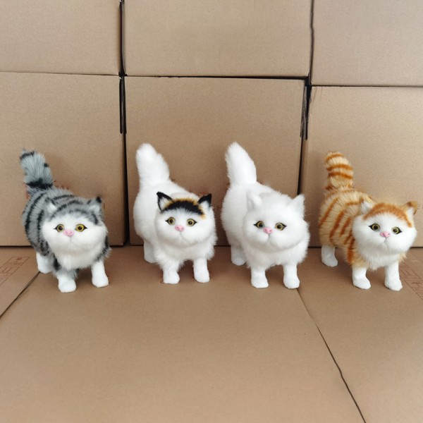 e Simulering Katt plyschleksaker Mjuk fylld kattunge Modell Katt Real type-A3