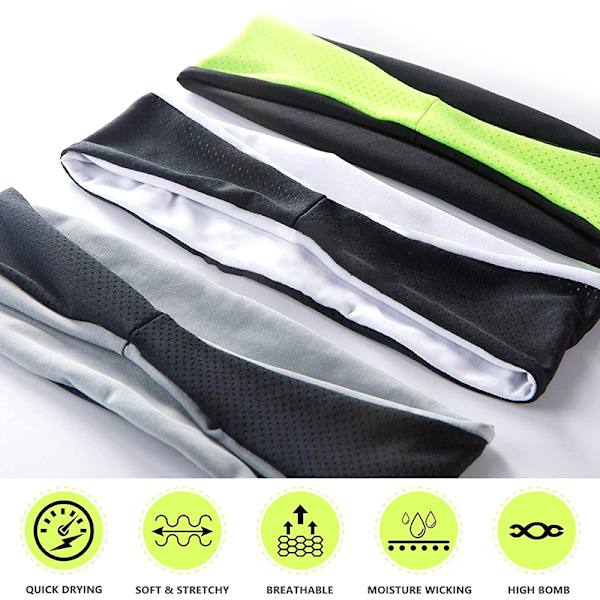 Sweatband Elastic Hairbands Head Band Joogapäähineet black