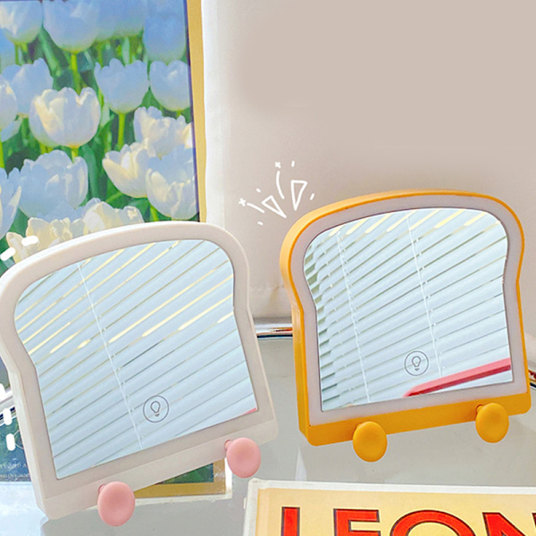 1 STK LED Lys Sminkespeil Dagslys Vanity Mirror Brown