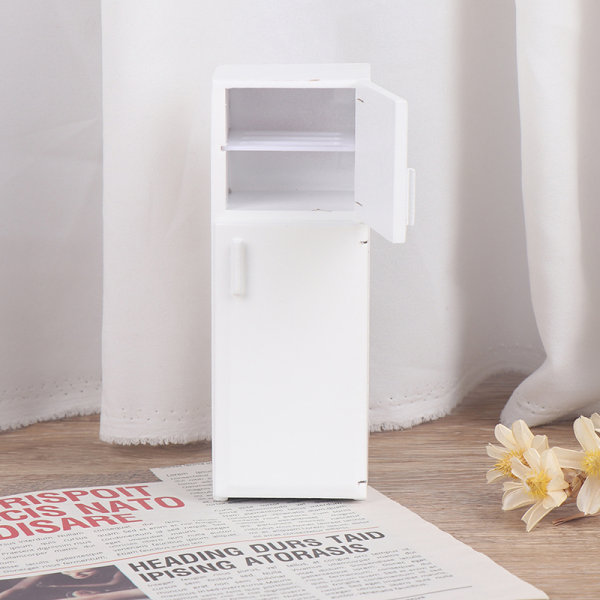 1 stk dukkehus miniatyr kjøleskap møbler tilbehør