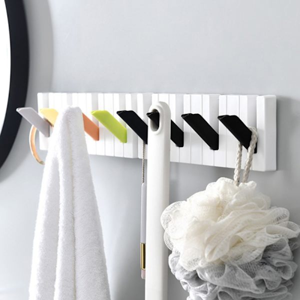 Piano Keys Krokhenger Vegghengt kleshenger Black