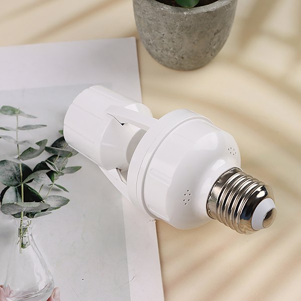 360 graders mänsklig induktionsrörelsesensor lampsockel White