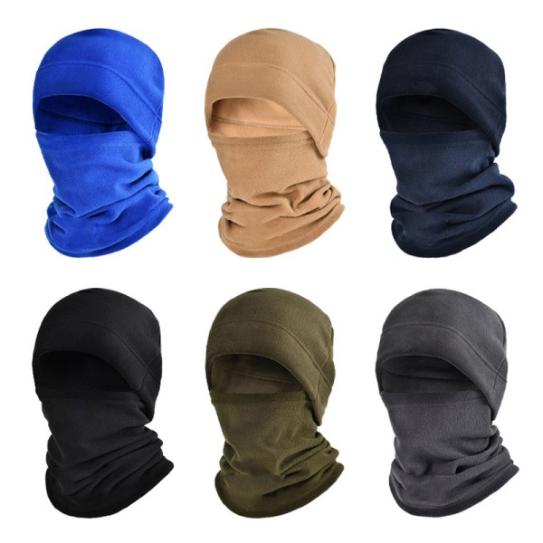 Winter Polar Fleece Hat Fleece Balaclava Face Warmer Beanies A3