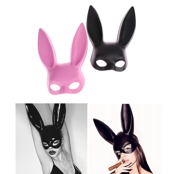 1Pc PVC Mask Dame Maskerade Fancy Party Mask Black