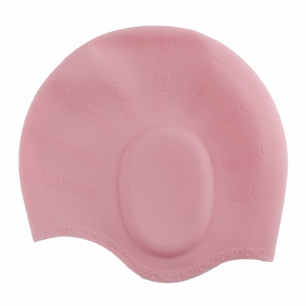 Voksne høje elastiske badehætter Svømmebassinhætte Pink
