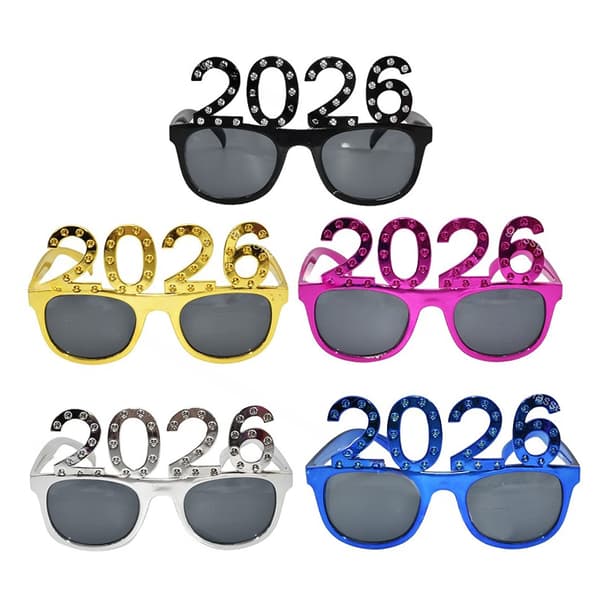 2026 Numerolasit Hyvää Uutta Vuotta Lasit Timantti Glitter S A8
