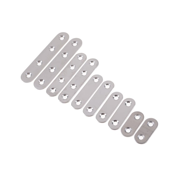 2 Stk Hjørnebeslag i rustfrit stål Lige fladt beslag til 56X16MM