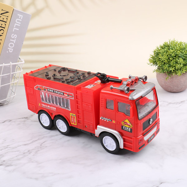 Elektrisk brandbil barnleksak med lampor låter brandbilleksak