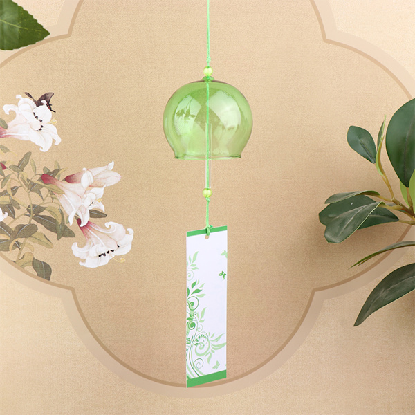 Wind Bells Nya handgjorda glas Wind Chime Present Heminredning Green