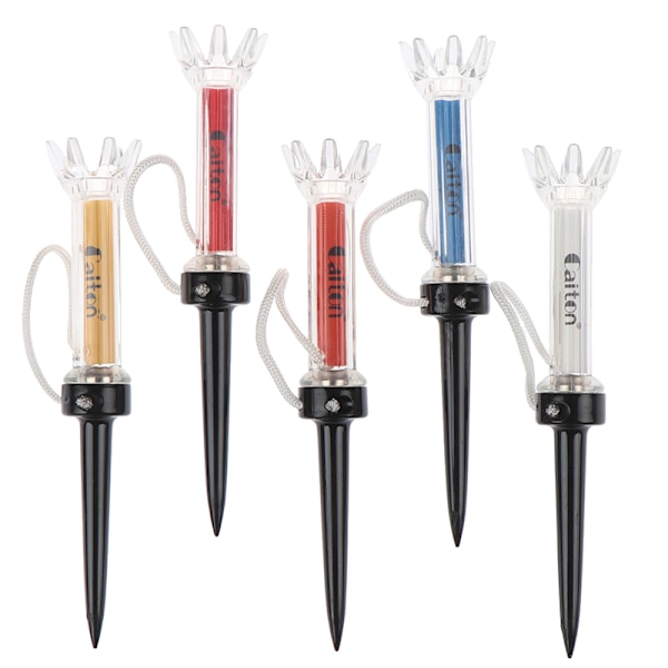 5 STK 360 Rotation Golf Tees 90mm Tee Golfbold Holder