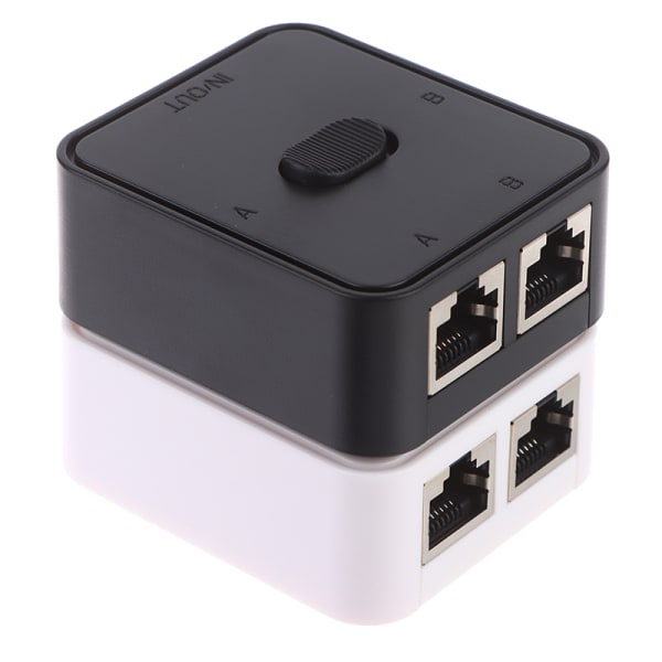 2 Port Gigabit Nätverksswitch RJ45 CAT 5/6 LAN HUB Black