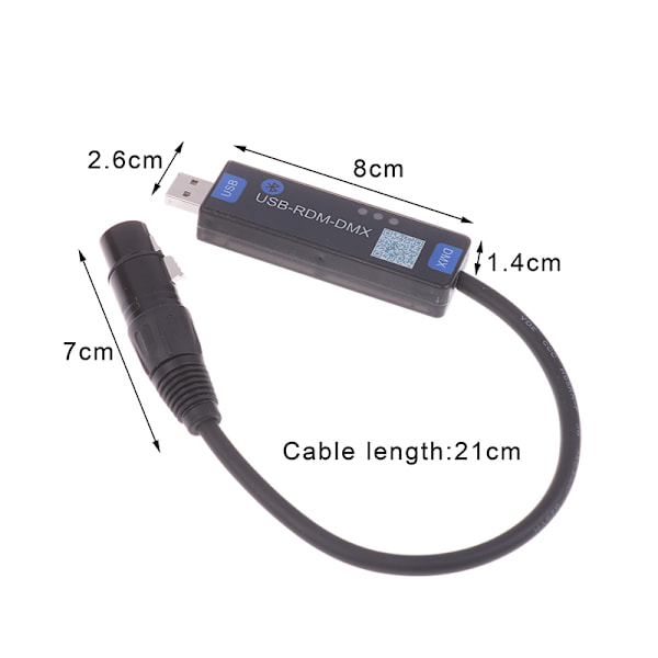 USB-RMD-DMX Mobilapp DMX Dialer Scenljus Trådlös DMX Blå one size