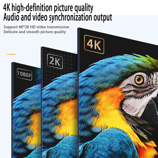 Adapterkabel för 1st typ C till HDMI4K videokabelomvandlare Silver
