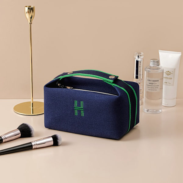 Simpelt vandtæt lærredsmakeuppose Fashion kosmetisk etui A6