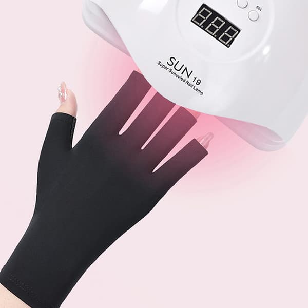 1 par Anti UV handsker UV Shield Handske Nail Art Tool Black