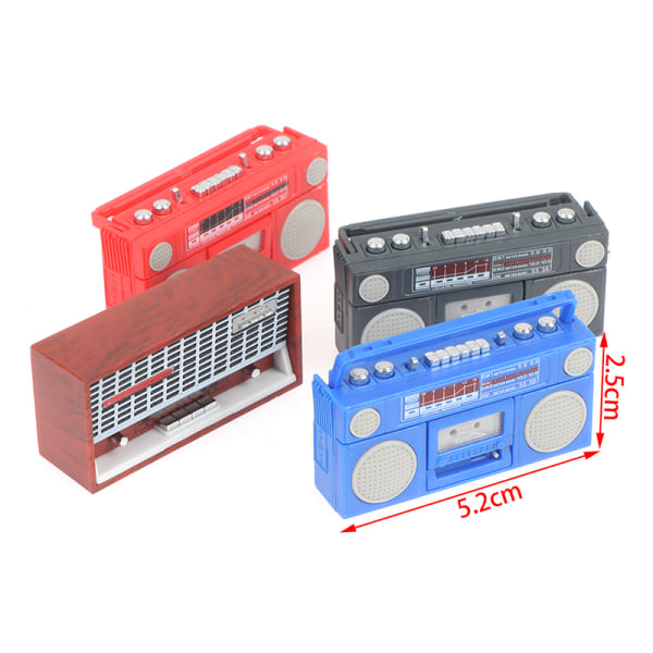 1:12 Dukkehus Miniatyr Radio Modell Opptaker Spiller Lekedukke F 4#