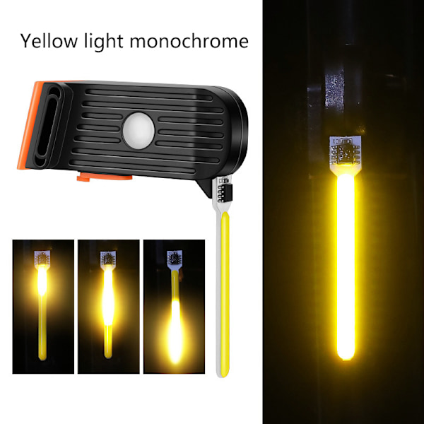 Cykelbaglygte Rindende vand Advarselslamper Type C Genopladelig Yellow