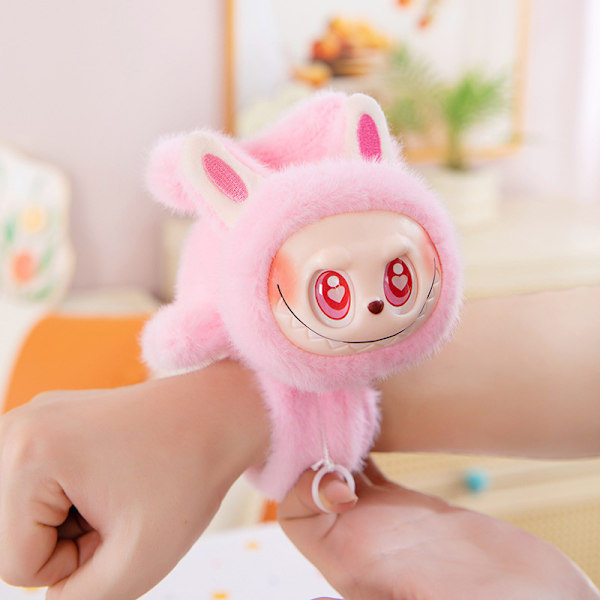Anime Figur Labubu Langørede Armbånd Håndleds-snap Plys T A1