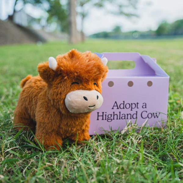 Simulering Highland Cow Myk Highland Cow leketøy