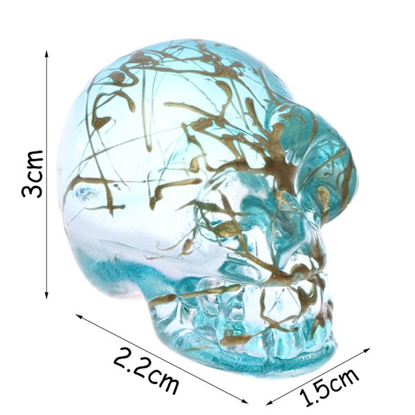 10 Stk Gemstone Carving Skull Skjelett dekor Brown