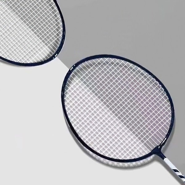 Badmintonracket Dubbelracket Slitstark 2 racketar black A
