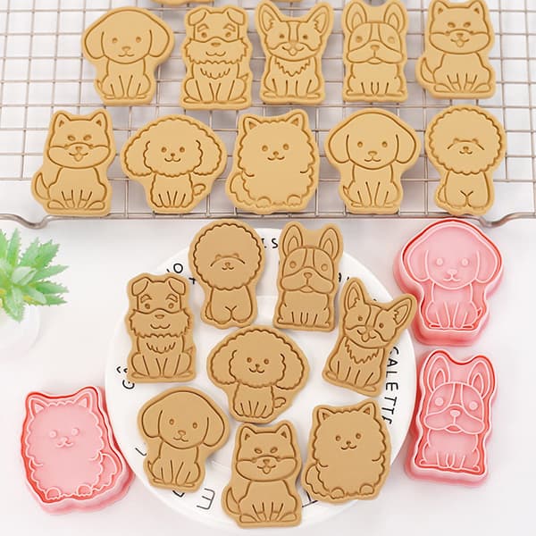 8 STK Cookie Bursdagstema Trykkbar kjeksform Bakeware